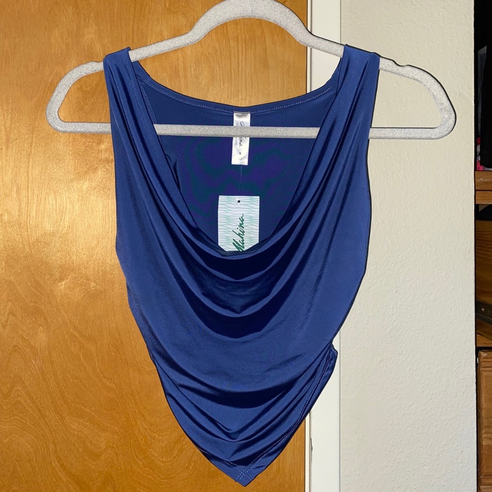 Cow neck  crop top